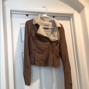 Brown jacket, fur lined, jacket